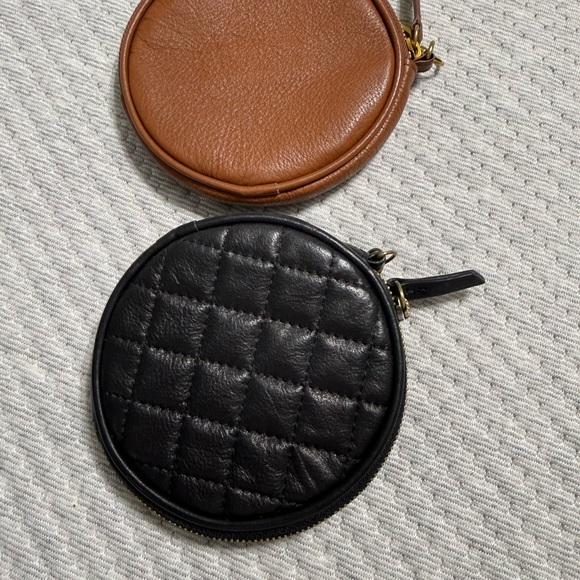 HOBO Accessories - HOBO Brown and Black Quilted Coin Pouches